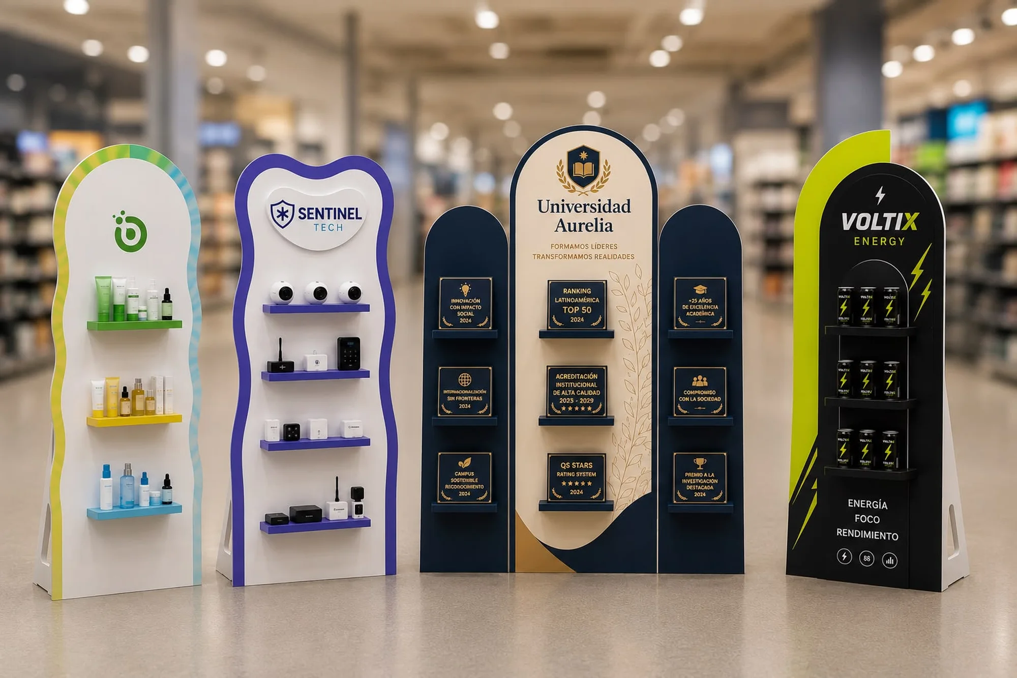 Exhibidores Portables personalizados de Gestión Publicitaria